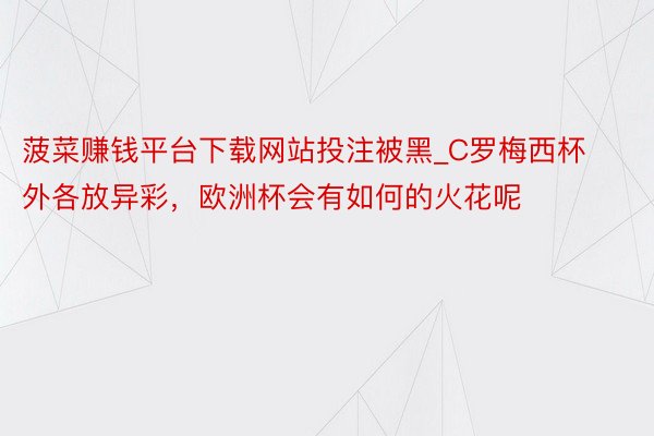 菠菜赚钱平台下载网站投注被黑_C罗梅西杯外各放异彩，欧洲杯会有如何的火花呢