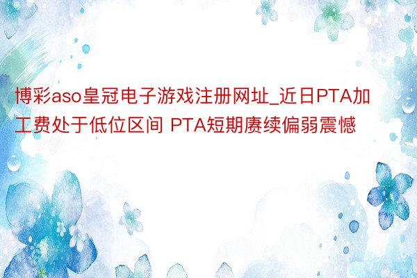 博彩aso皇冠电子游戏注册网址_近日PTA加工费处于低位区间 PTA短期赓续偏弱震憾